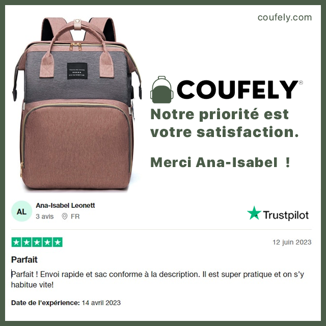 Coufely® 3-in-1 diaper backpack 